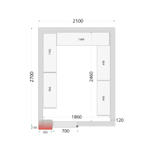 TEFCOLD CRNF2127 Policový regálový modul sada 